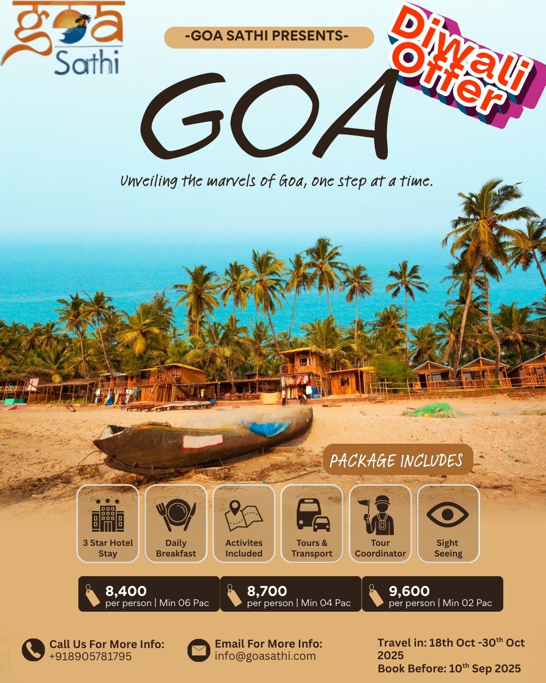 Goa Sathi Diwali Tour Packages